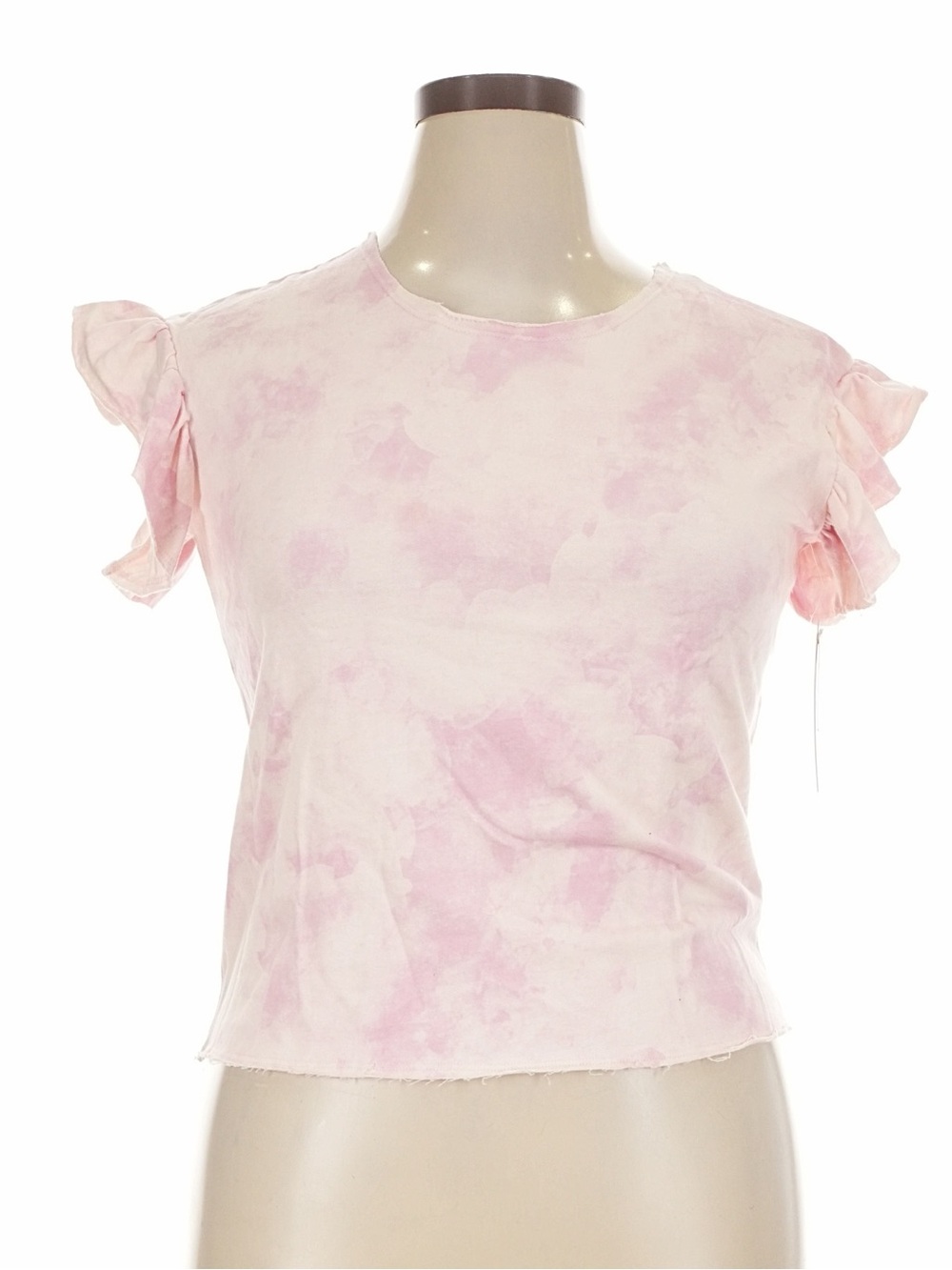 Joe's Jeans Kids Pink Tie Dye Ruffle Flutter Sleeve Top NWT
